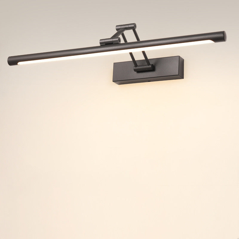 Aplique de pared moderno de metal negro LED para interior