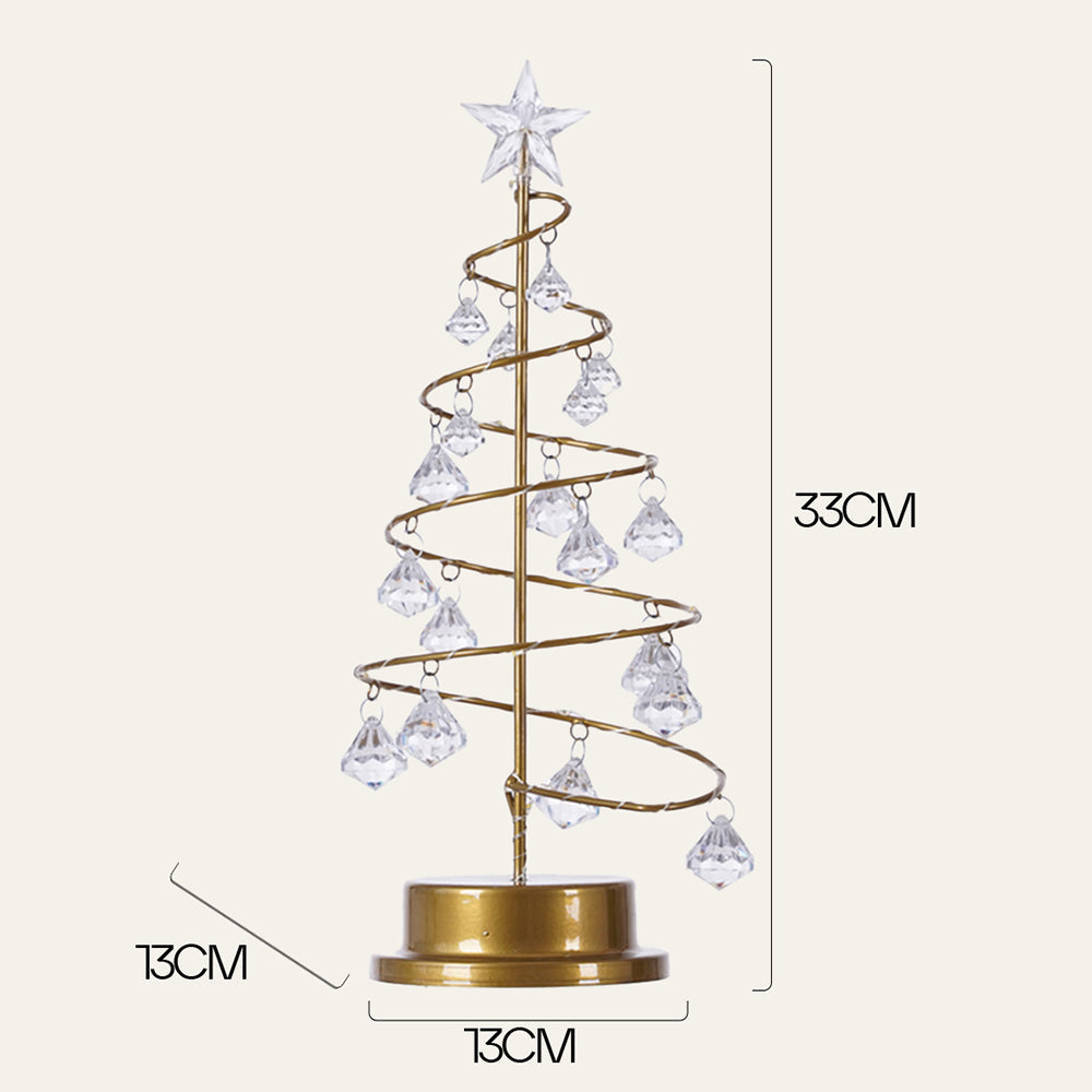 Elegant Crystal Tree LED Lamp for Festive Christmas Lighting - Stunning Decorative Accent for Your Holiday Home