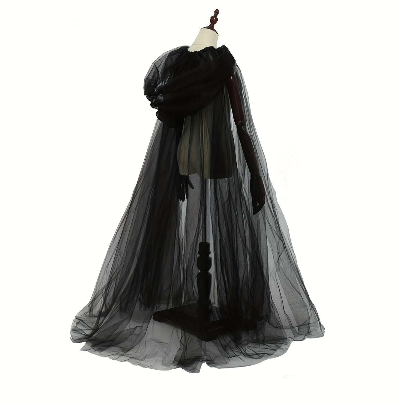 Vestido de Disfraz de Halloween Gótico con Capucha para Mujer | Corsé Maxi