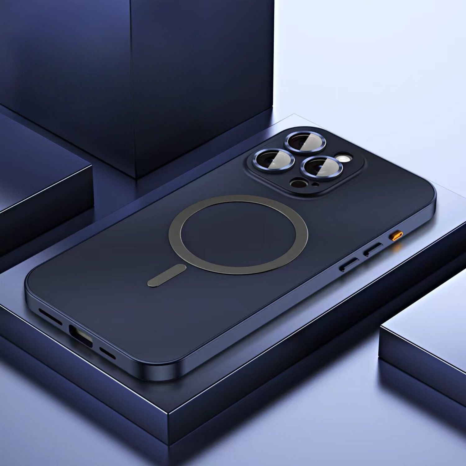 Funda protectora fina de metal magnético para teléfono