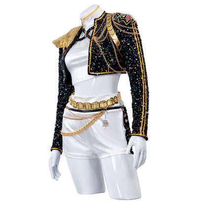 Girls Sequin Costume | Crop Jacket Shorts
