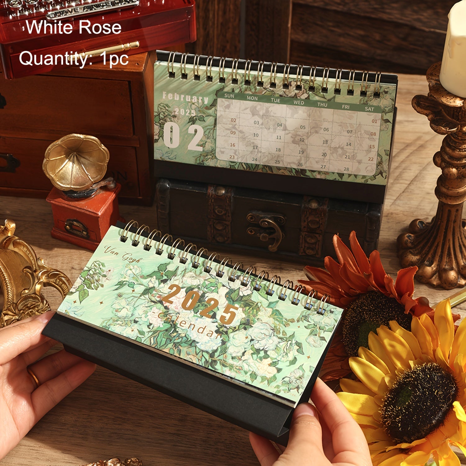 Calendario da scrivania con design artistico vintage