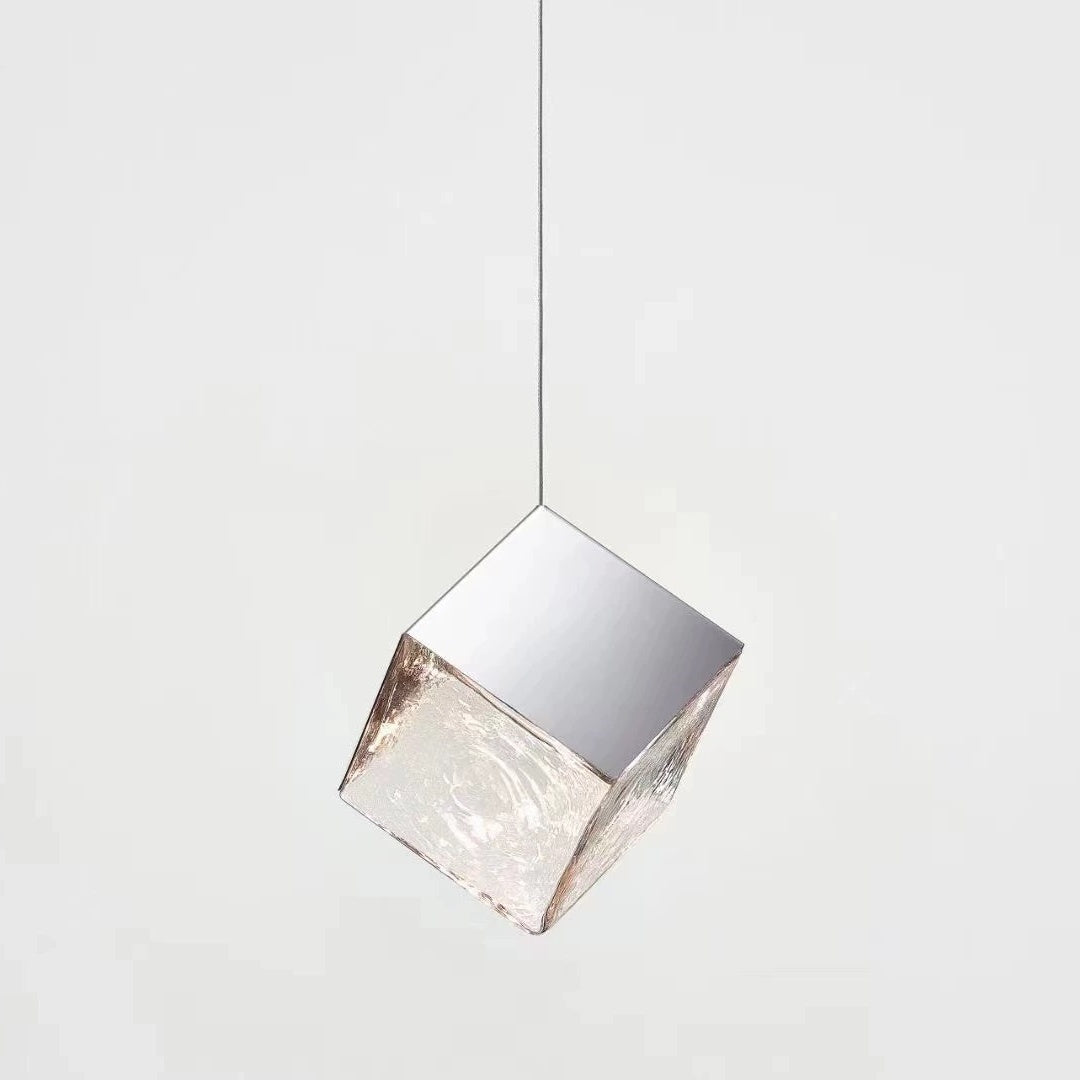 Elegant Irregular Crystal Pendant Light - Luxury Lobby LED Cube Lighting Fixture for Modern Interiors and Stylish Spaces