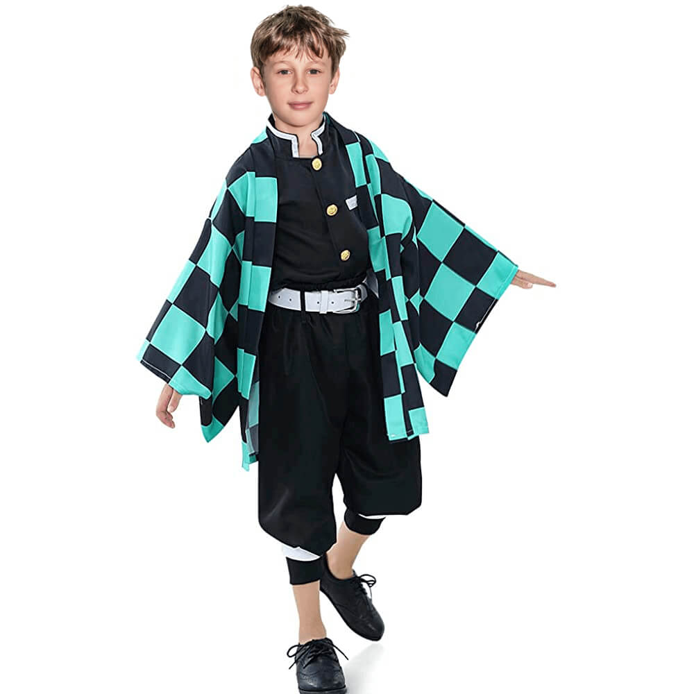 Disfraz de Halloween de Anime para Niños | Atuendo de Cosplay con Capa Kimono