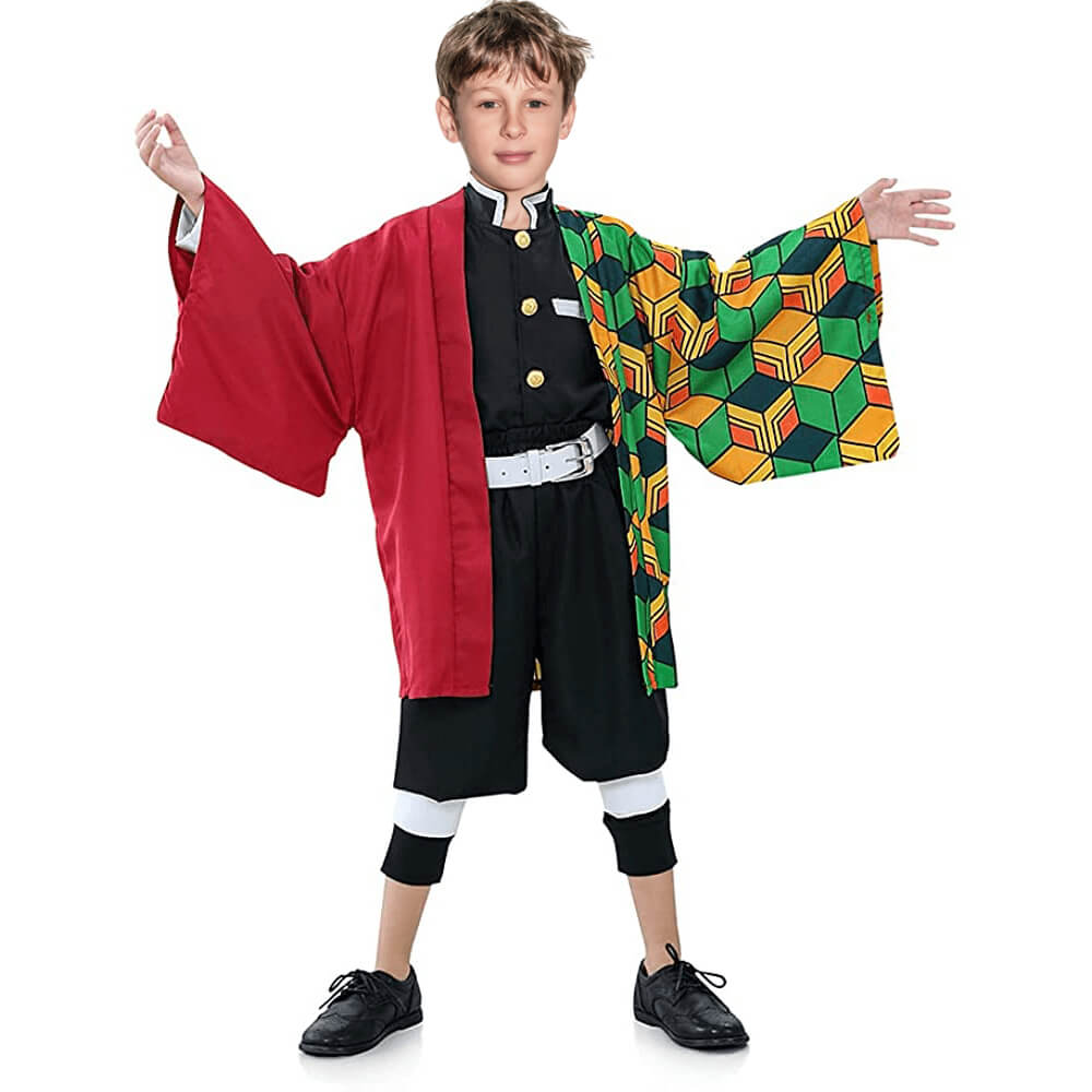 Disfraz de Halloween de Anime para Niños | Atuendo de Cosplay con Capa Kimono