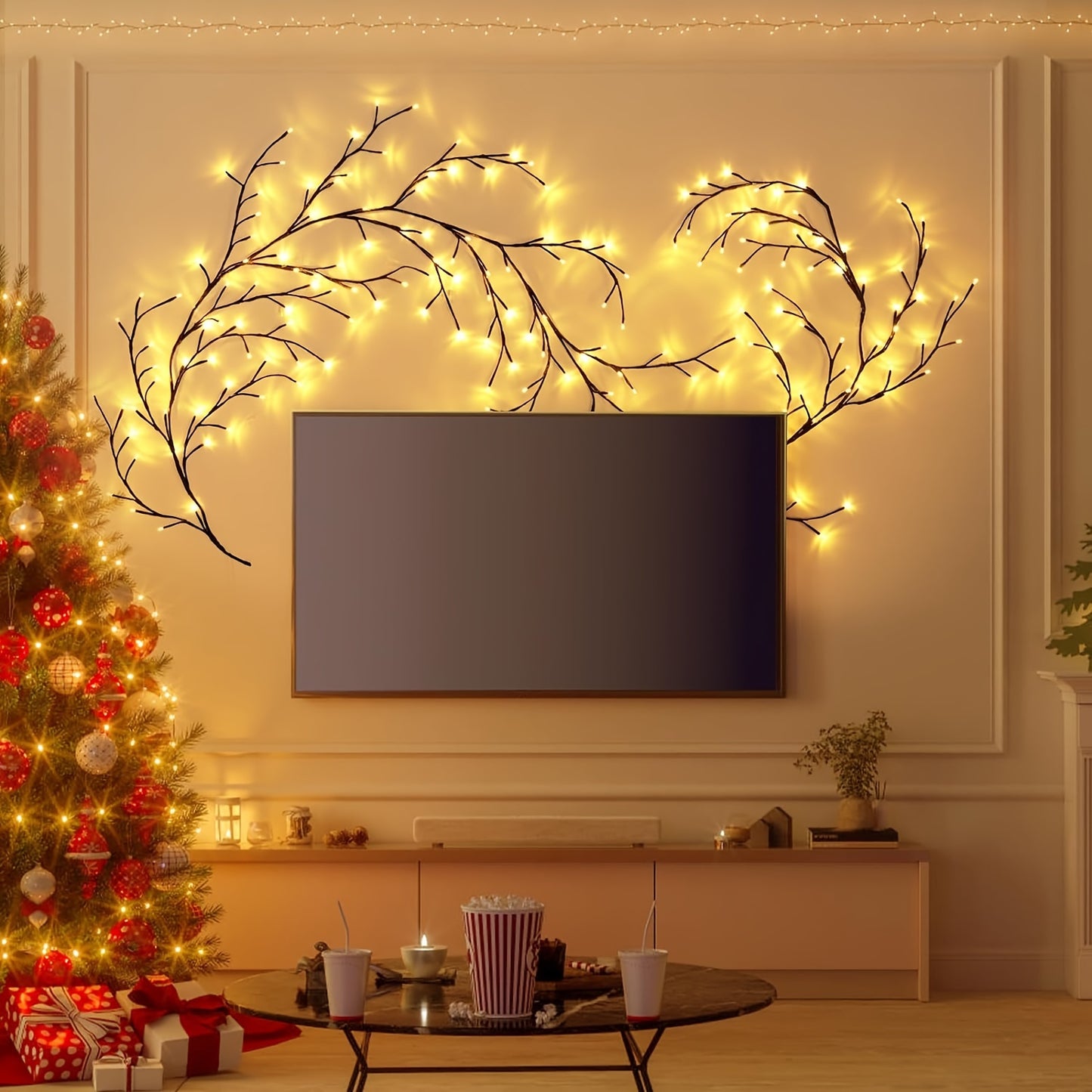 Appliques murales avec design de branche de saule LED