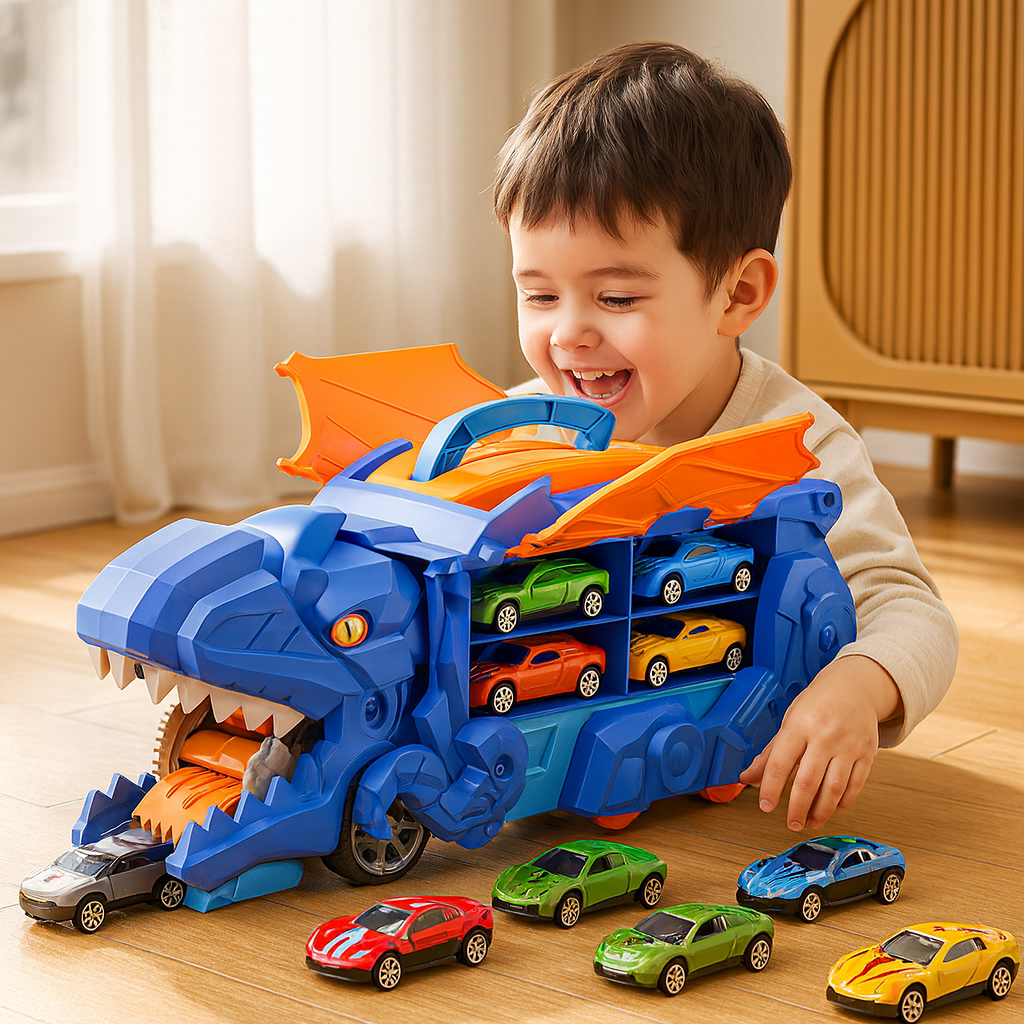 Toy Car Dinosaur Transforming Truck Playset