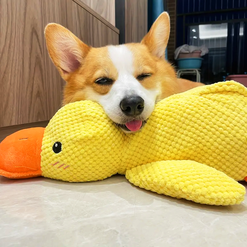 Juguete para perro pato de peluche estimulación mental