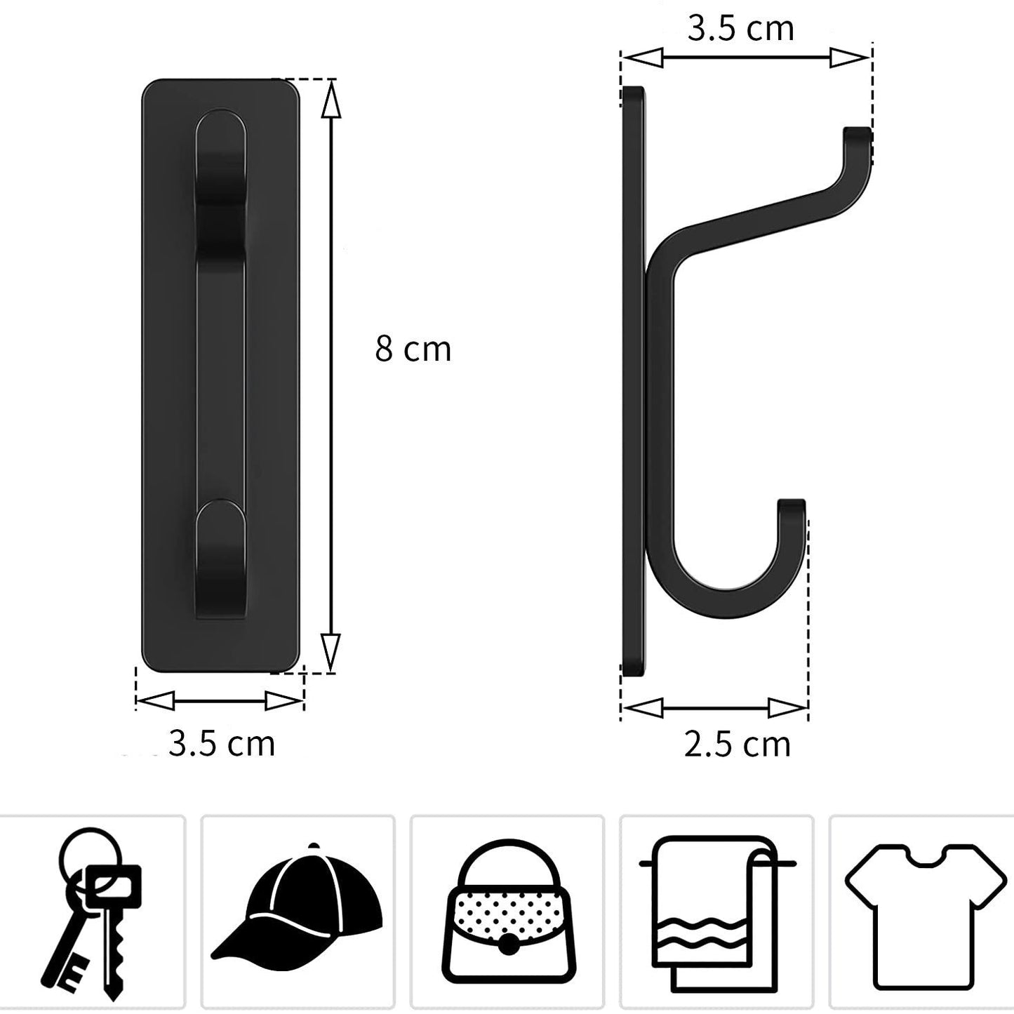 GripHook – Heavy-Duty Wall Hooks 4-Pack