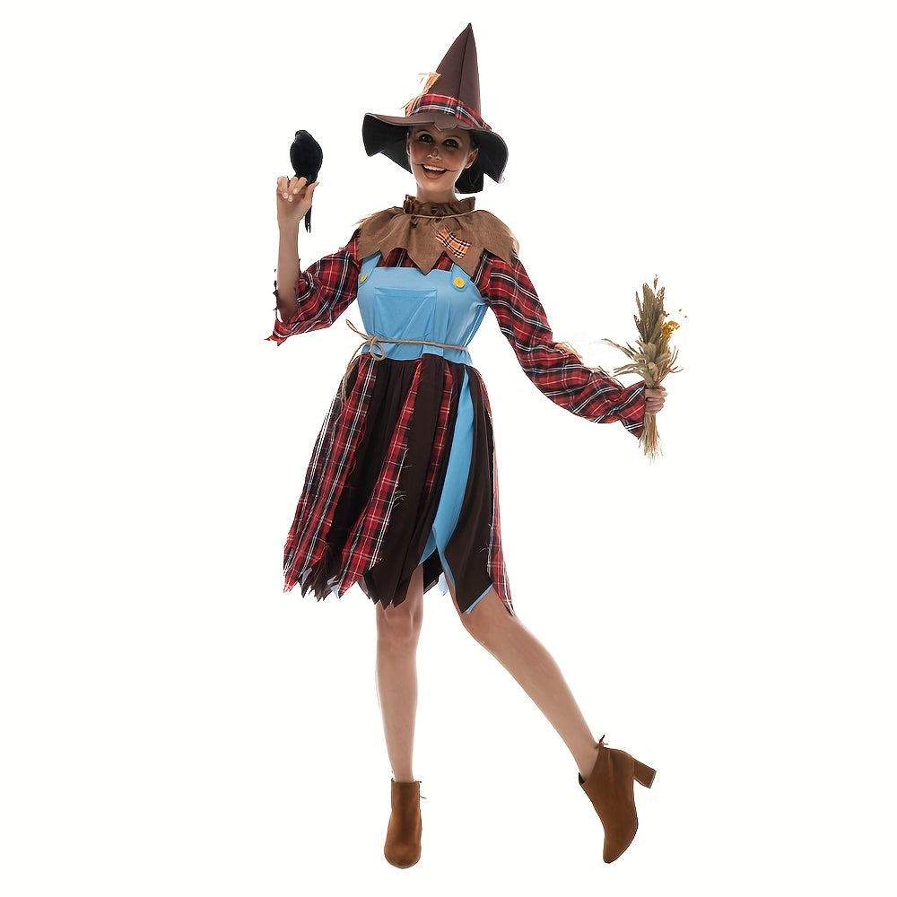 Vestito da donna divertente a maniche lunghe per Halloween | Midi