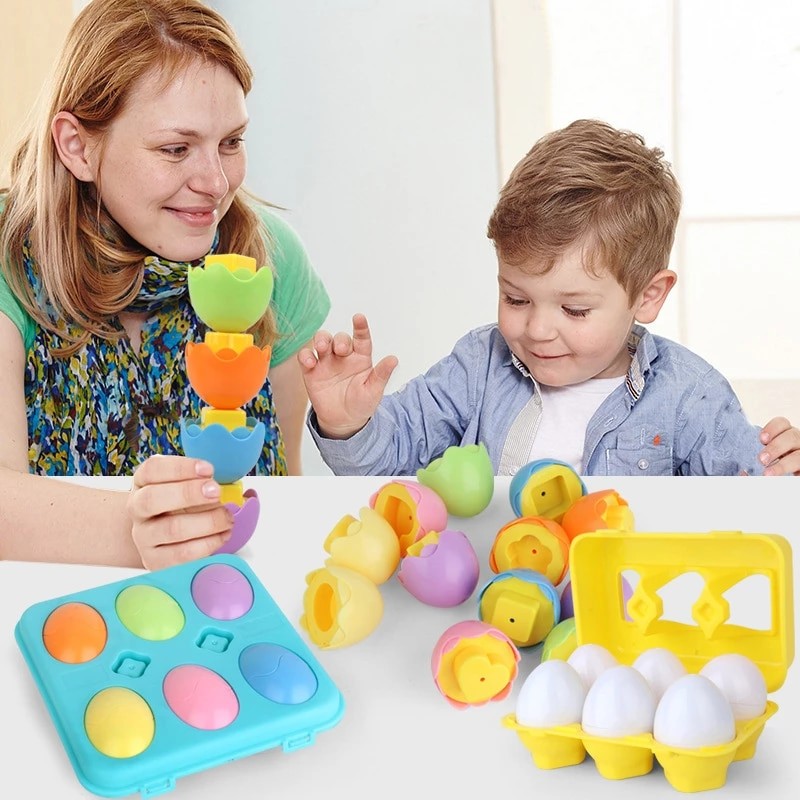 Lernspielzeug Form- und Farbzuordnung Eier