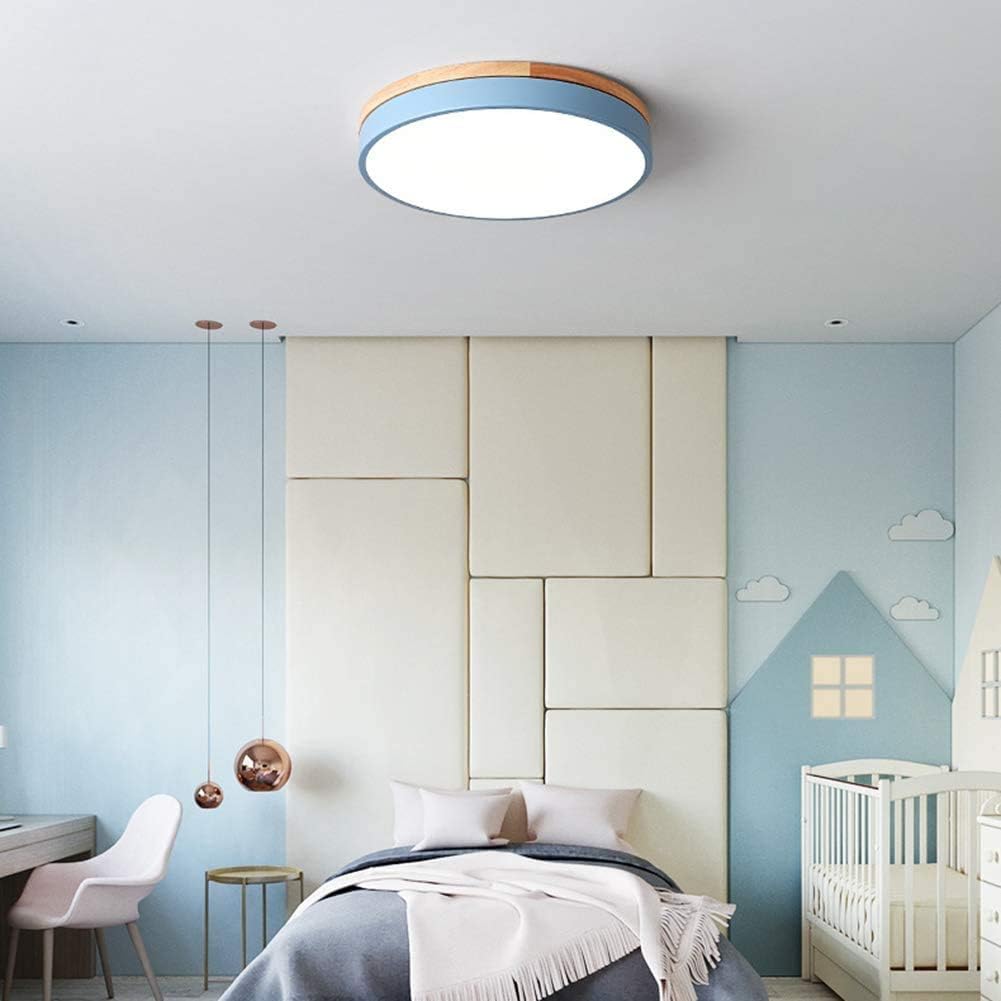 Ceiling Light Modern Wood LED Flush Fitting