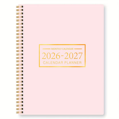 Planificateur mensuel en papier avec reliure spirale