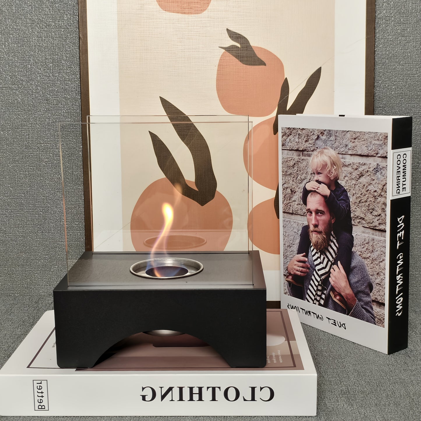 Tisch-Bioethanol-Kamin mit echter Flamme