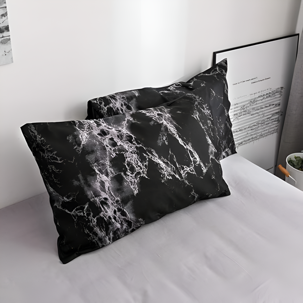Juego de ropa de cama moderno y suave de mármol