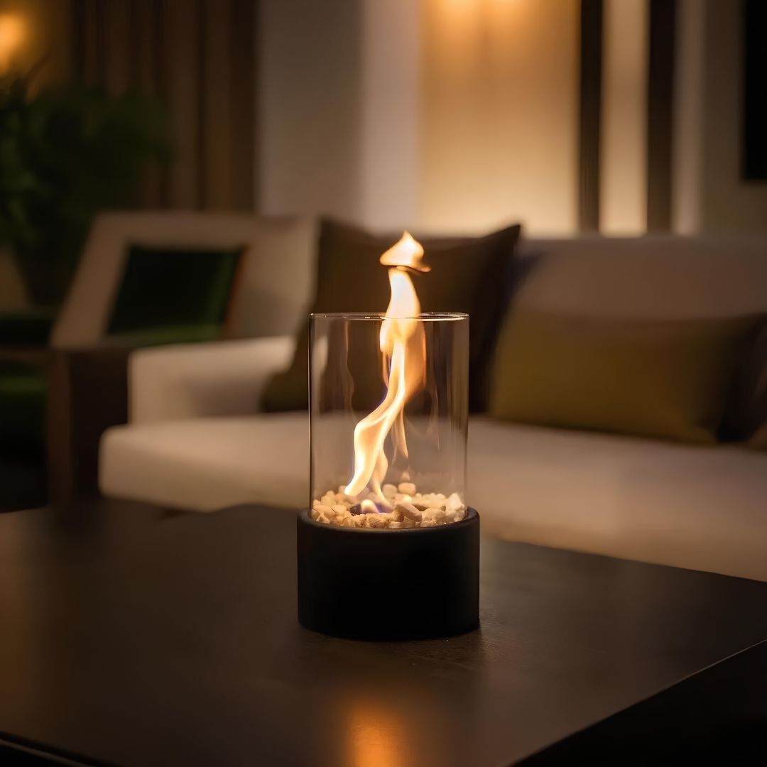 Glasöl-Lampe Dekorativer Tischkamin