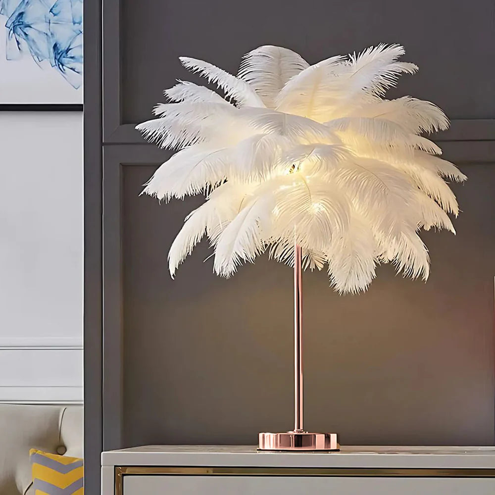 Feder Schattierung Moderne Tischlampe