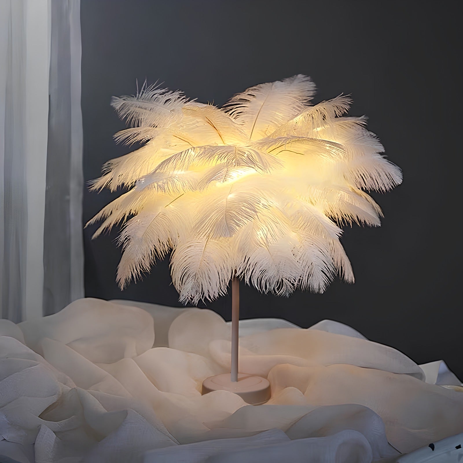 Feder Schattierung Moderne Tischlampe