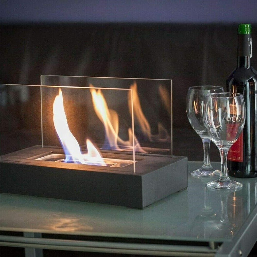 Chimenea de mesa compacta de bioetanol de vidrio