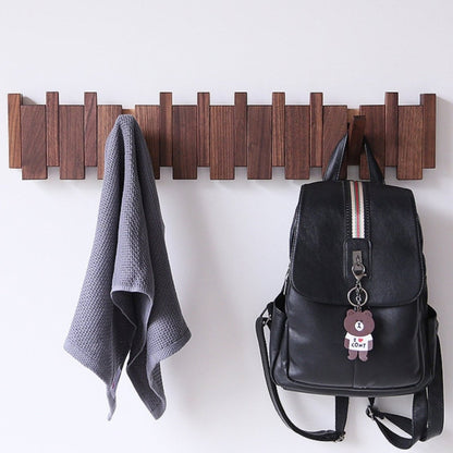 Wood Wall Mounted Tower Trail Coat Hooks