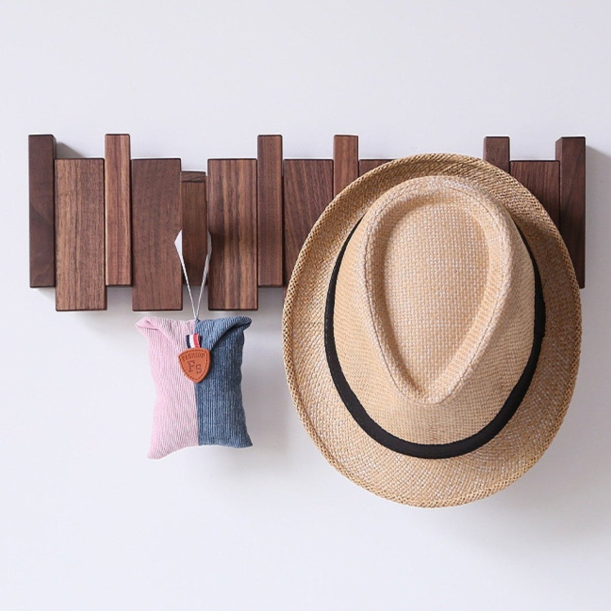 Wood Wall Mounted Tower Trail Coat Hooks