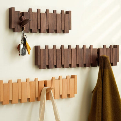 Wood Wall Mounted Tower Trail Coat Hooks