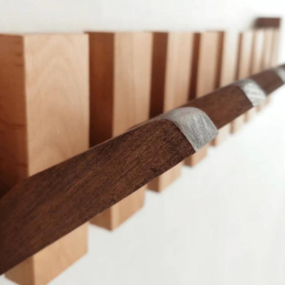 Wood Wall Mounted Tower Trail Coat Hooks