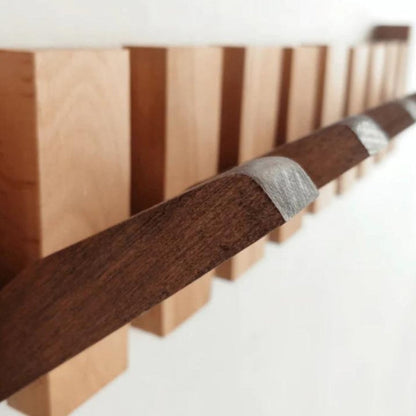 Wood Wall Mounted Tower Trail Coat Hooks