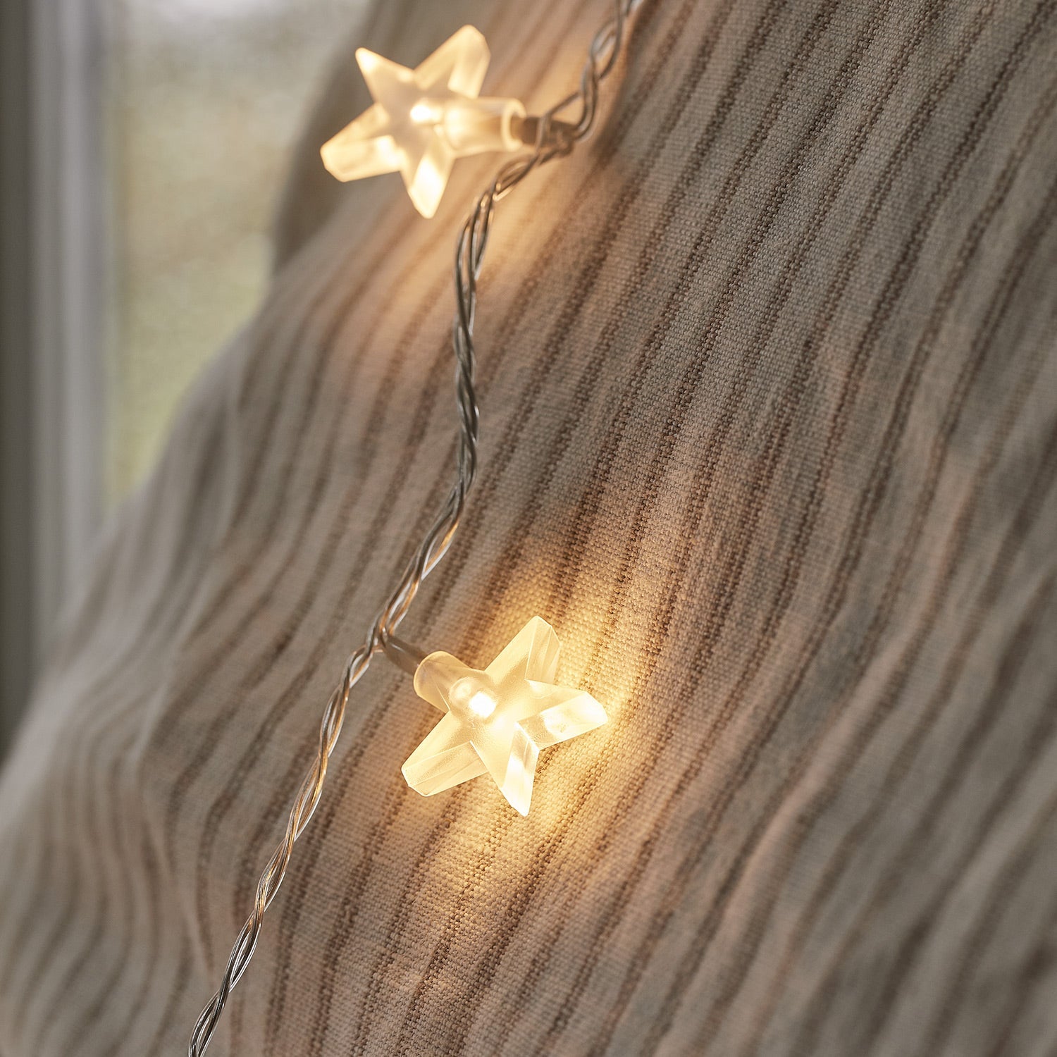 Luces de cadena con estrella LED para decoración navideña