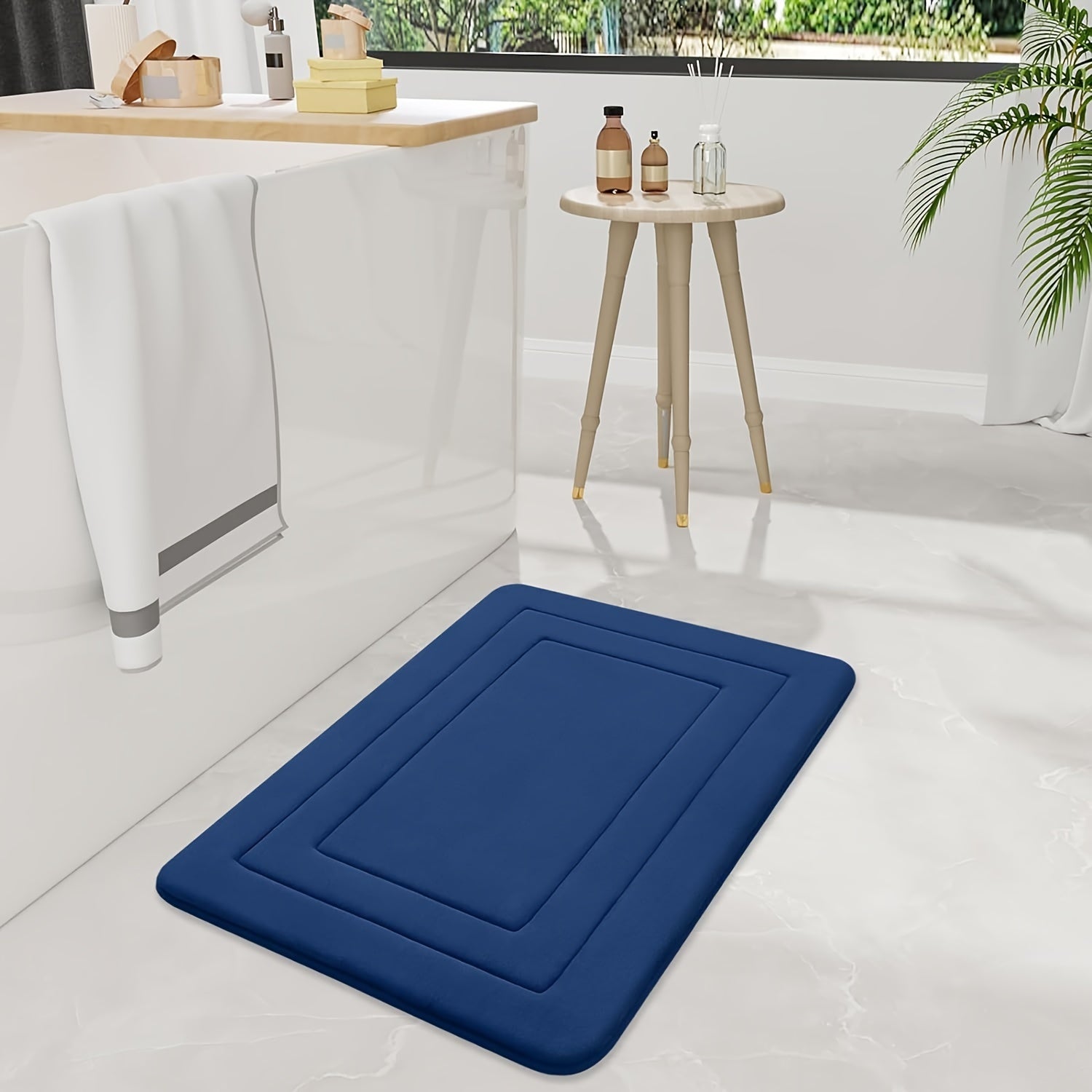 Alfombrilla de baño con acolchado de espuma viscoelástica para mayor comodidad