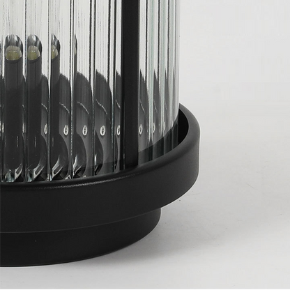 Zewnętrzna szklana latarnia z solarną lampą LED