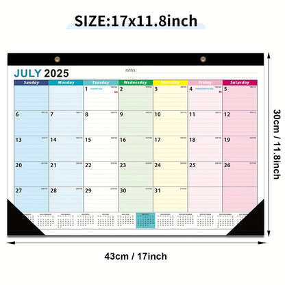 Calendrier mural avec grande vue mensuelle écrivable