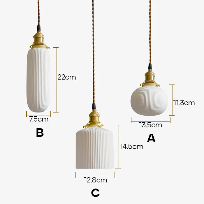 Nordic Minimalist White Ceramic Pendant Lights for Elegant Home Décor and Modern Lighting Solutions