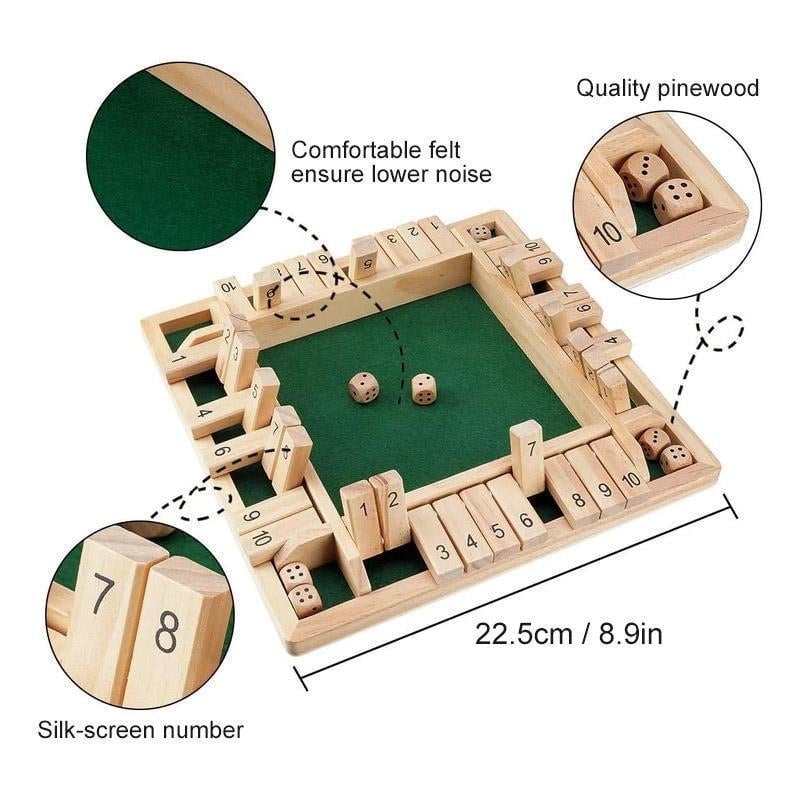 DiceVault – Classic Shut The Box Board Game