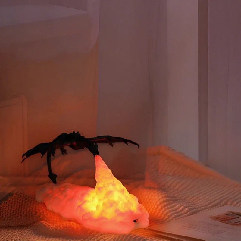 Veilleuse Dragon à Effet Flamme LED