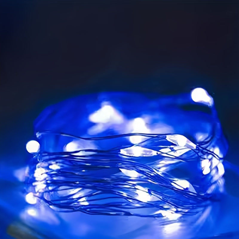 Guirlande lumineuse à piles en fil de cuivre