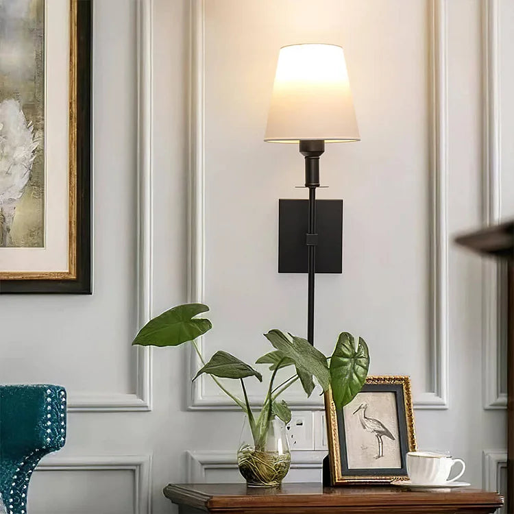 Aplique de pared de tela moderno recargable