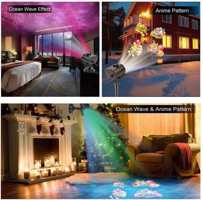 Christmas projector Lights Built-in patterns - cafematernity
