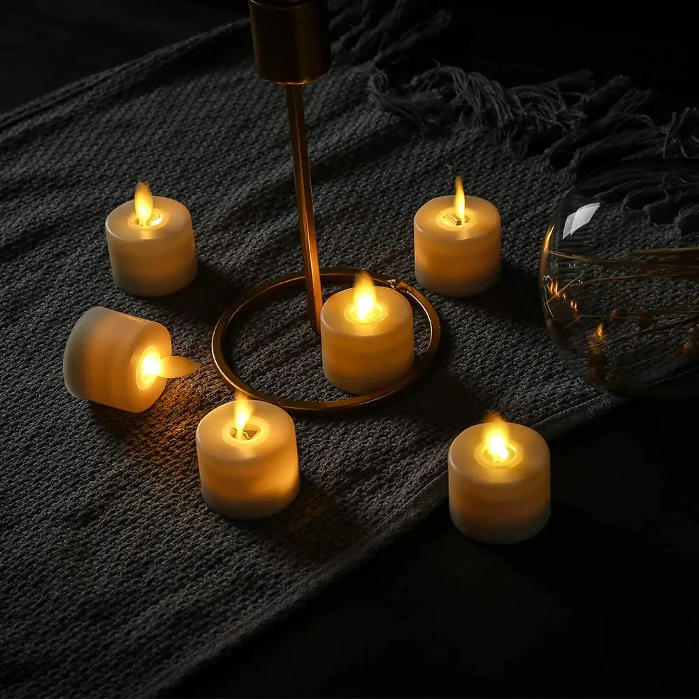 Ensemble de bougies LED avec télécommande et scintillement