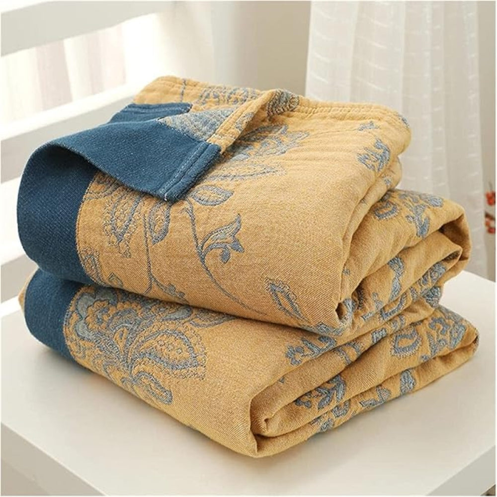Coperta floreale di cotone leggera copriletto decorativo