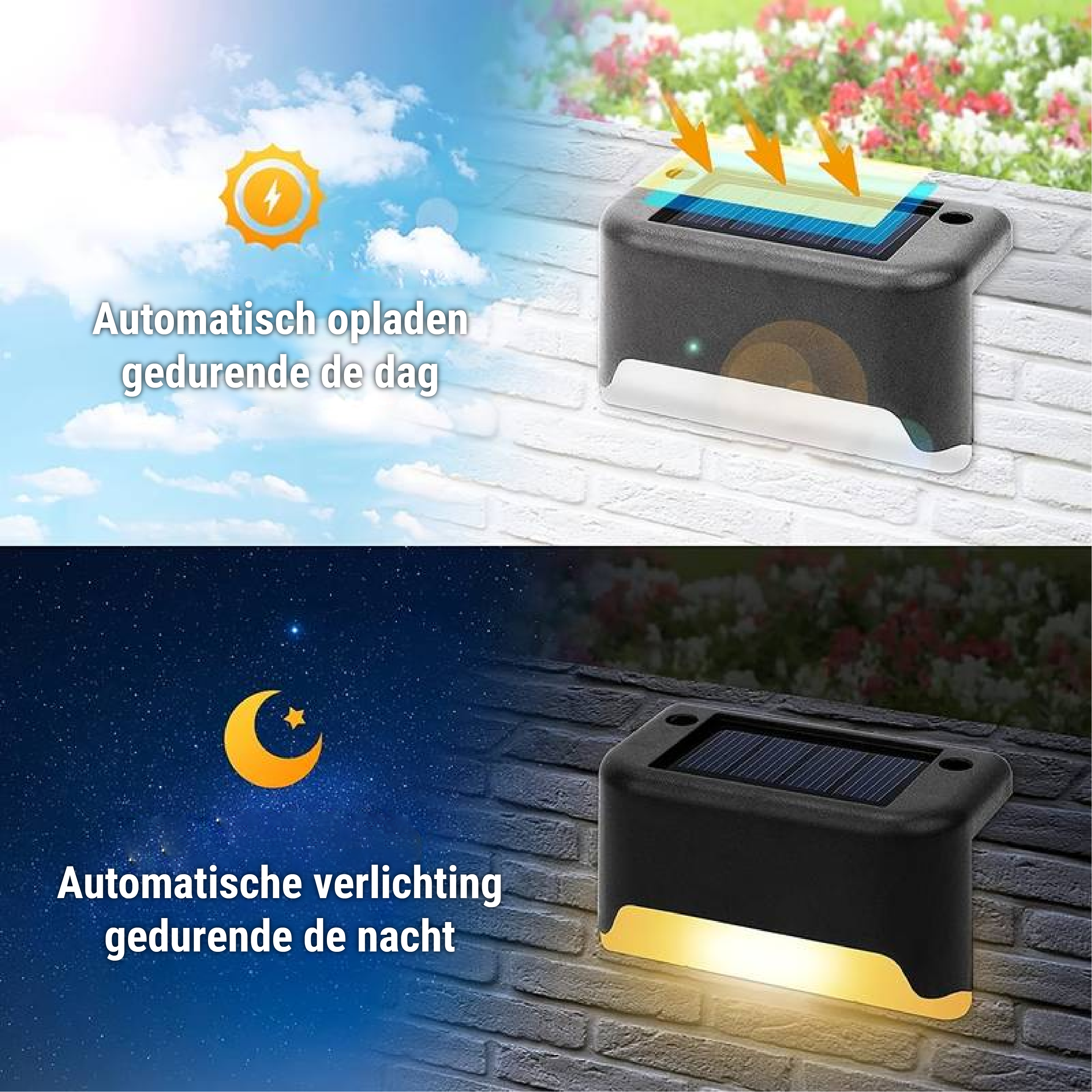 Outdoor Solar LED Wall Light for Garden