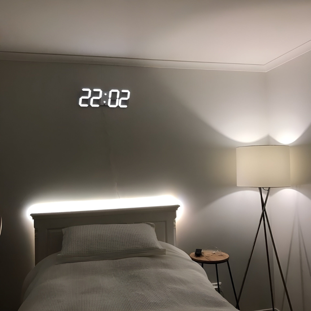 Futuristic 3D LED Wall Clock for Modern Interiors - Image 1