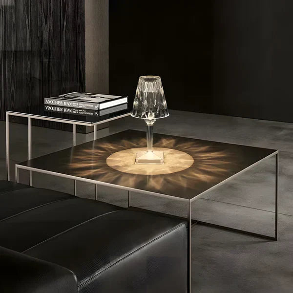 Lámpara de mesa LED con efecto cristal
