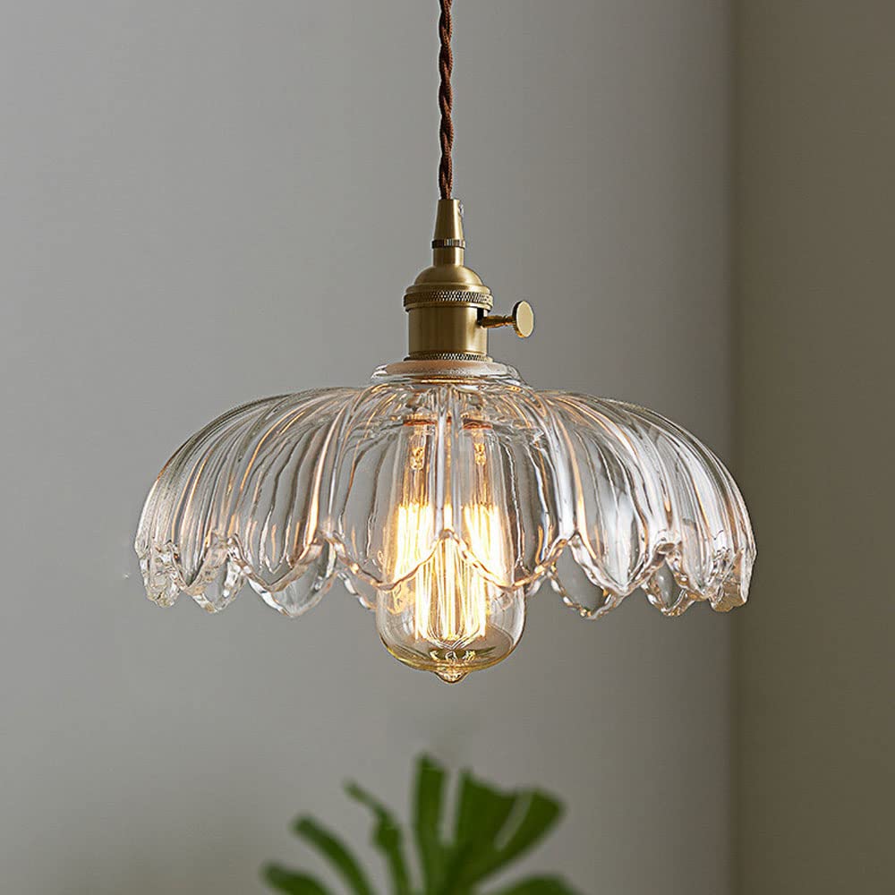 Pendant Light Vintage Glass Hanging Lamp