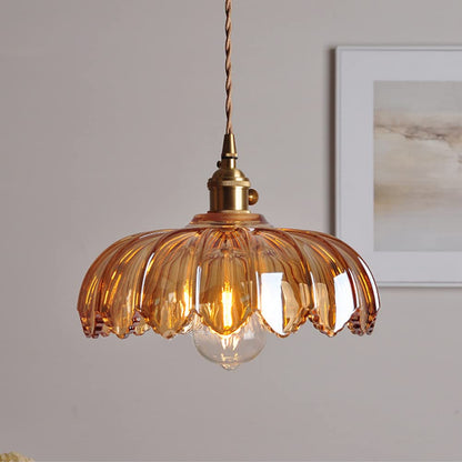 Pendant Light Vintage Glass Hanging Lamp
