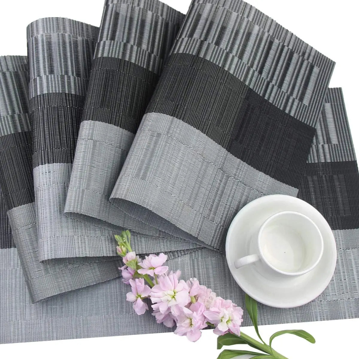 Washable Heat Resistant Vinyl Placemats Set