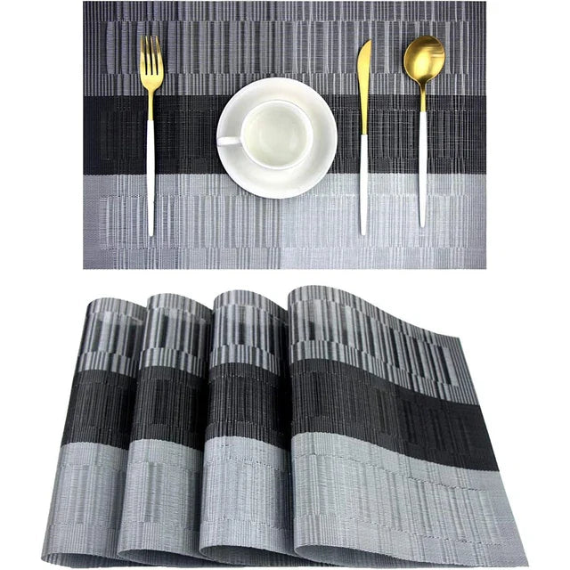 Washable Heat Resistant Vinyl Placemats Set