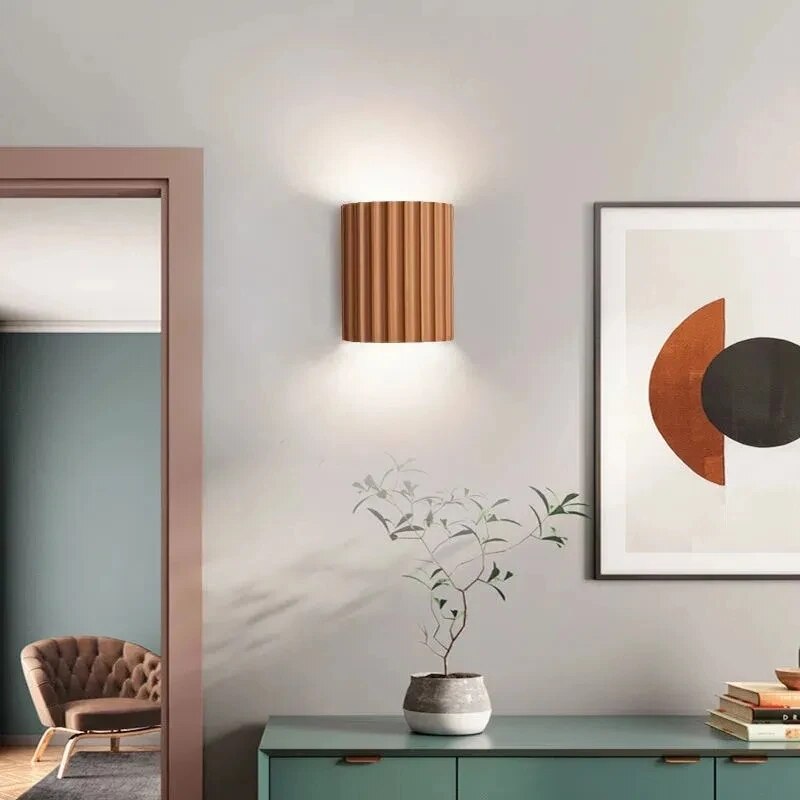 Lámpara de pared de resina moderna para uso interior