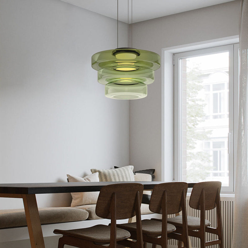 Contemporary Round Glass Pendant Light Fixture – Stylish Modern Lighting for Home Interiors and Elegant Spaces