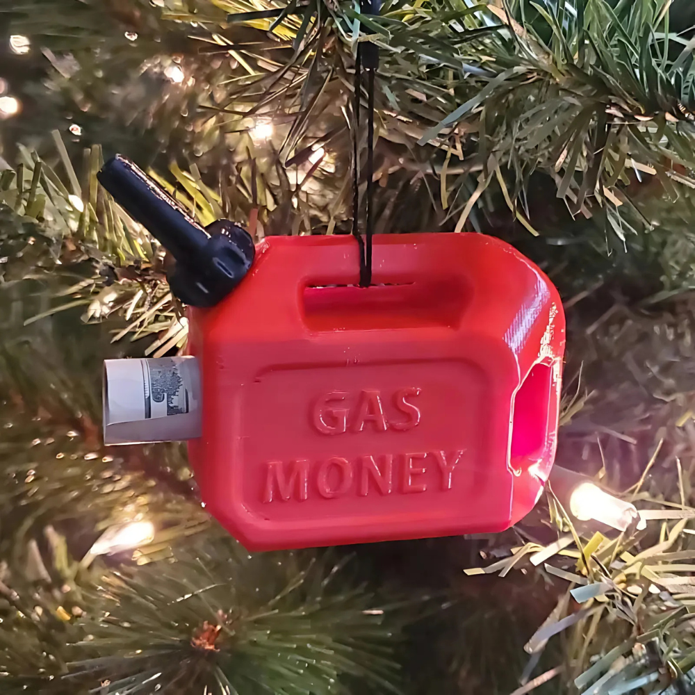 Christmas Funny Gas Can Money Ornament